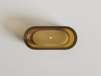 Baignoire SPA autoportante en résine cristalline, transparente, ovale, à base plate, ensemble d'accessoires de salle de bain pour villas de luxe et hôtels