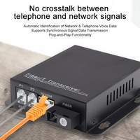 4 kanal RJ11 telefon PCM ses Fiber optik alıcı-verici M RJ45 portu ile 100 dönüştürücü