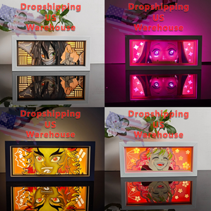 Lampada Intagliata in Carta Demon <span class=keywords><strong>Slayer</strong></span>, Spedizione dagli USA, Luce 3D Artigianale, Decorazione da Tavolo, Regalo di Natale, Stampa UV - Product Image 2
