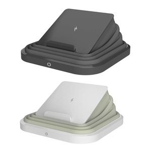 Lampe de table LED à intensité variable, chargeur sans fil pour iPhone 14, support de téléphone, station de charge rapide pour Samsung S8, veilleuse de bureau - Product Image 1