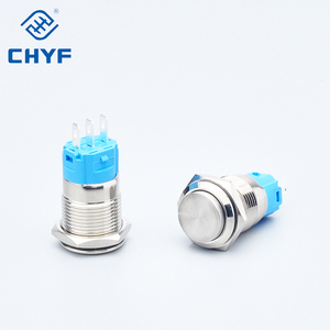 12/16/19/22 Mét Kim Loại Push <span class=keywords><strong>Button</strong></span> Chuyển Waterproof Power <span class=keywords><strong>Button</strong></span> Flat Thông Tư LED Light Tự Khóa Nút Chuyển 5V 12V 24V 220V - Product Image 5