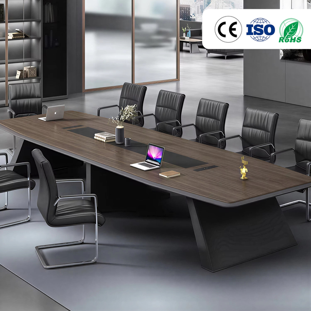 Professional Business Conference Table with Cable Grommets Ergonomic Design Spacious Tabletop for Office Collaborative Work