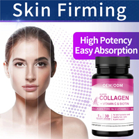 Complément de collagène pour adultes en capsules pour le soutien de la peau, antioxydant, éclaircissant la peau, peptides de collagène, vitamine C, sans sucre, végétalien