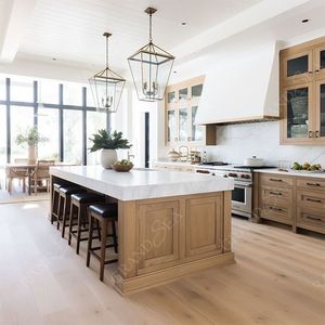 Baru paket datar lemari dapur biji-bijian kayu desain standar Australia lemari dapur suku cadang furnitur untuk dapur - Product Image 3