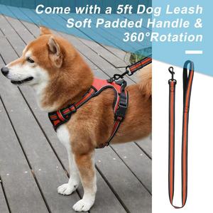 Laisse <span class=keywords><strong>pour</strong></span> animaux de compagnie de taille moyenne à grande, harnais <span class=keywords><strong>anti</strong></span>-traction, laisse de promenade <span class=keywords><strong>pour</strong></span> chien, ensemble de harnais réfléchissant en tissu, vente en gros - Product Image 3