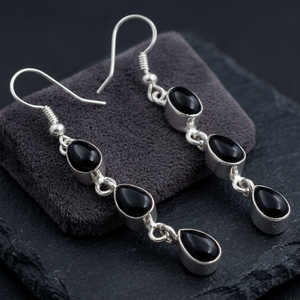 Pendientes de Cobre y Latón de Diseño Moderno Art Palace con Cuarzo Ahumado, Perla y Diamante para Bodas y Fiestas - Product Image 1
