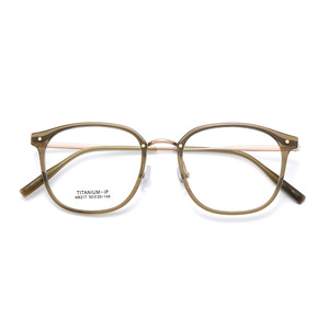 Monture de lunettes carrée en alliage de titane de marque B M6217, légère, monture complète, unisexe, verres en résine, origine Danyang - Product Image 2