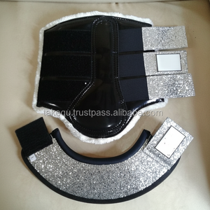 Premium <b>Brushing</b> & over Reach <b>Boot</b> Set with Glitter Print Horse Products - Product Image 1