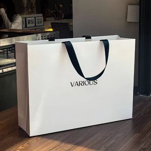 Custom logo Luxury Paper Bags, Gift Paper Bags with Ribbon Handles, Suitable for High-end Boutique <strong>Shopping</strong> - Product Image 2