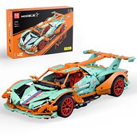 Jouet électronique éducatif technique 13155 13156 1669 pièces en plastique ABS, modèle de voiture de sport RC à construire, échelle 1:10, cadeau de festival