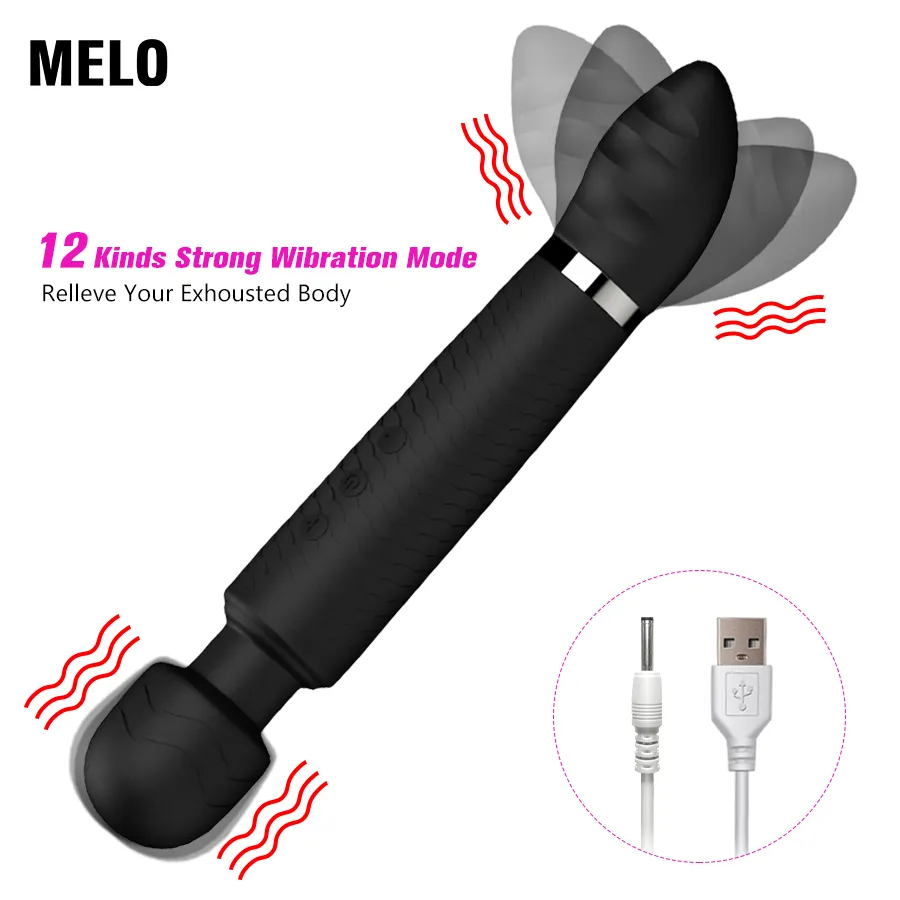 Jouets sexuels en silicone double moteur vibrateur baguette électrique AV masseur rechargeable jouet sexuel pour adultes sans fil pour femmes