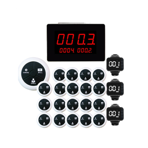 Wireless Restaurant <strong>Service</strong> Waiter <strong>Call</strong> <strong>Button</strong> <strong>Call</strong> Waiter <strong>System</strong> 1 Number Display 3 Watch Pager 20 Waterproof <strong>Buttons</strong> - Product Image 1