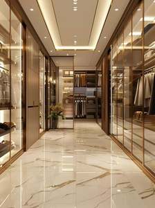 ตู้เสื้อผ้าประตูกระจกออกแบบใหม่ตู้เสื้อผ้าอพาร์ทเมนต์ออกแบบเองขายส่ง - Product Image 3