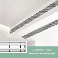 Profils de système CVC : Grille linéaire réglable, fabricant professionnel de profilés en aluminium pour grilles et diffuseurs