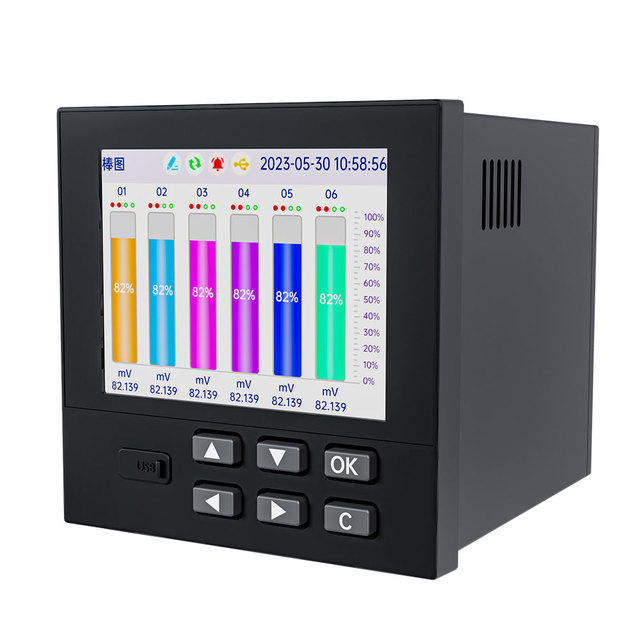 Trend Graph and Alarm Function Paperless Recorder RS485 16 Channel Data Logger