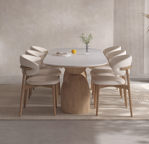 Juego de <span class=keywords><strong>Comedor</strong></span> de Madera Maciza de Fresno de Lujo, <span class=keywords><strong>6</strong></span> <span class=keywords><strong>Sillas</strong></span>, Diseño Rústico Moderno, Muebles para <span class=keywords><strong>Comedor</strong></span>, Fabricante de Foshan - Product Image 3