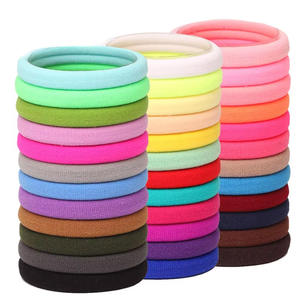 Porte-queue de cheval élastique en polyester coloré pour femmes et filles, extensible jusqu'à 10 cm, sans plis, sans dommages pour les cheveux - Product Image 1