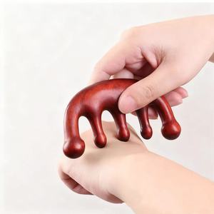 <span class=keywords><strong>2025</strong></span> nuevo diseño Popular peine de masaje de madera Natural peine de masaje de meridiano de cinco puntas herramienta de acupresión para el cuero cabelludo y el cuerpo - Product Image 5