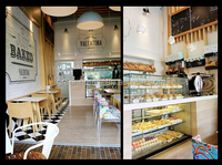 Vitrine réfrigérée en gros avec verre incurvé, comptoir en marbre et un levier de commande unique pour la présentation de gâteaux