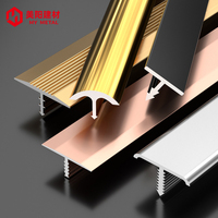 Accessoires pour carrelage, profil en aluminium, forme de bordure de carrelage, alliage d'aluminium, type T, bande de bordure de carrelage mural