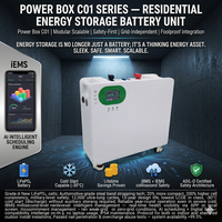 Batterie LiFePO4 51,2 V 300 Ah 15 kWh, 6000 cycles, IP54, BMS, empilable, stockage solaire hybride pour réseau, avec fonction de séparation