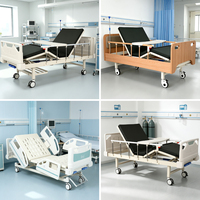 Lit de soins aux personnes âgées antidérapant et stable, structure métallique renforcée, barre latérale pliable, roue personnalisée pour personnes alitées à long terme