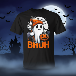 Camiseta de Halloween con estampado de fantasmas para adultos, unisex, manga corta, cuello redondo, algodón, informal, impresión digital - Product Image 3