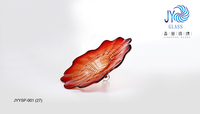 Lampes murales multicolores en verre soufflé, en forme de fleurs, assiettes en verre transparent soufflé, 2 pièces