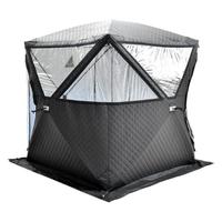 Tente de pêche sur glace isolée pour l'hiver, double couche, épaisse, ouverture rapide automatique, 3-4 personnes, imperméable, en promotion