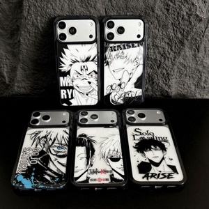 Fashion transparent UV print cartoon gojo jujutsu kaisen anime mobile phone <b>case</b> for <b>iPhone</b> 11 12 14 15 16 17 pro max - Product Image 1