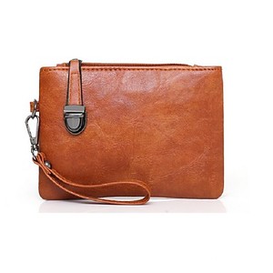 Women's Zipper Faux Leather Top Handle Bag Solid Color 4 Pieces <b>Purse</b> Set Black / Blushing / <b>Red</b> - Product Image 4