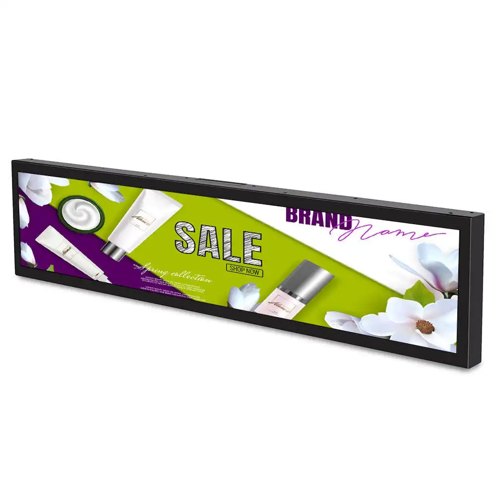 LCD màn hình rộng màn hình quảng cáo 16.4 inch Stretch Bar LCD hiển thị cho siêu thị quảng cáo kiốt kỹ thuật số biển