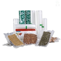 Sachet de scellage sous vide en plastique écologique noir et transparent personnalisé stockage de collation emballage de paquet de sac de stockage de compression