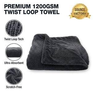 Toalla de secado de coches de doble capa con bucles retorcidos de 60x160cm y 1400GSM, <span class=keywords><strong>la</strong></span> toalla de secado de una sola pasada más grande para camiones XL y SUV. - Product Image 1