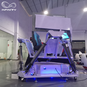 Venta caliente del coche de carreras 6 Dof movimiento plataforma 3 juego de pantalla Asiento simulación de máquina de juego de Arcada - Product Image 4