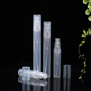 <strong>Mini</strong> Portable Travel Fine Mist Perfume Atomizer 2ml 3ml 4ml 5ml Transparent Black White Crimp Plastic Spray Bottle - Product Image 2