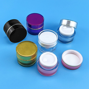 Vente en gros 20g 30g 50g pots de <span class=keywords><strong>crème</strong></span> acrylique en or pour les soins de la peau pots de <span class=keywords><strong>crème</strong></span> bon marché pour les yeux avec bouchons en plastique fabriqués en Chine - Product Image 2