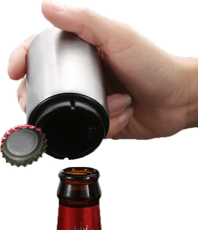 Hot Sale Wine Openers Beer Magnet Magnetic Automatic Bar Stainless Steel Push Down Metal Bottle Opener