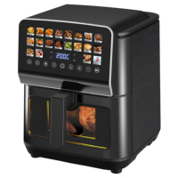 Oven Penggorengan Udara Digital OEM Tanpa Minyak, Pemanas Ganda Atas Bawah, Kapasitas Besar 9L, Bahan Stainless Steel