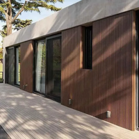 Revêtement extérieur imperméable et résistant au soleil, panneau mural composite WPC co-extrudé, faible MOQ pour l'extérieur