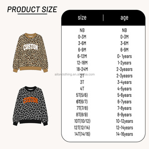 Fabricante de Sudaderas Personalizadas para Niños, Sudadera con Estampado de Leopardo, Hombros Caídos, Manga Larga, Cuello Redondo, para Niñas - Product Image 5