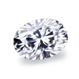 YIRU VHH 3.87ct F VS1人造cvd钻石f颜色vs净度3.87克拉粗糙椭圆形尺寸白色供应商