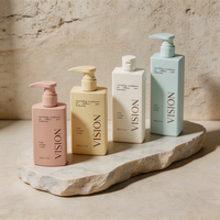 Nouvelle Arrivée Flacon de Shampooing 300ML 400ML 500ML Distributeur Bouteille en Plastique Dépoli Coloré pour Emballage Cosmétique