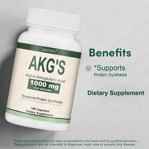 CC OEM vente en gros Capsules d'acide <span class=keywords><strong>alpha</strong></span> cétoglutarique de haute pureté AKG acide 1000mg 180 Capsules pour adulte soutien croissance musculaire - Product Image 3