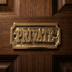 Private Lord LV70146 <b>Brass</b> Door Nameplate Rectangle Other Plated Polished Embossed <b>Lettering</b> Home Decoration Metal Craft - Product Image 1