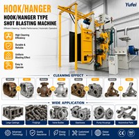 Kumlama Makinesi Q3710 Askı Tipi PLC Kontrollü Motorlu Tahrikli Şanzıman Motor Dişli Kutusu Dökme Demir Gövde Yüksek Kireç Giderme