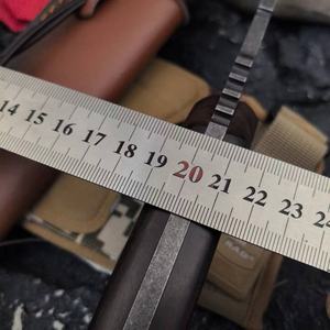 Cuchillo de Supervivencia Táctico de Acero Inoxidable de Alta Calidad T-rex con Mango de Madera Personalizable de Grado DIY y Hoja de Tipo Sheepsfoot para Uso - Product Image 4