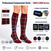 Chaussettes de compression respirantes pour infirmières 20-30 mmHg, chaussettes de compression élastiques de haute qualité pour infirmières