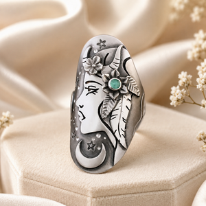 Anillo Vintage de Diosa Estrellada Estilo Pastora para Mujer, Joyería Creativa y de Moda - Product Image 3