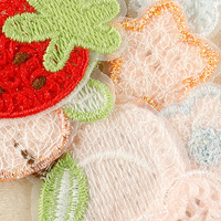 Accessoires vestimentaires patchs arrière vierges pour vêtements dessin animé petit coeur fleur étoile fraise patchs